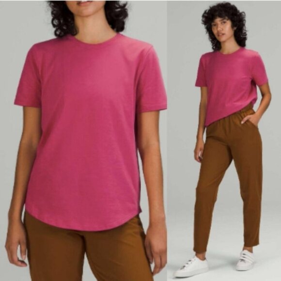 Lululemon Love Crew T-Shirt Pink Lychee - Picture 2 of 5